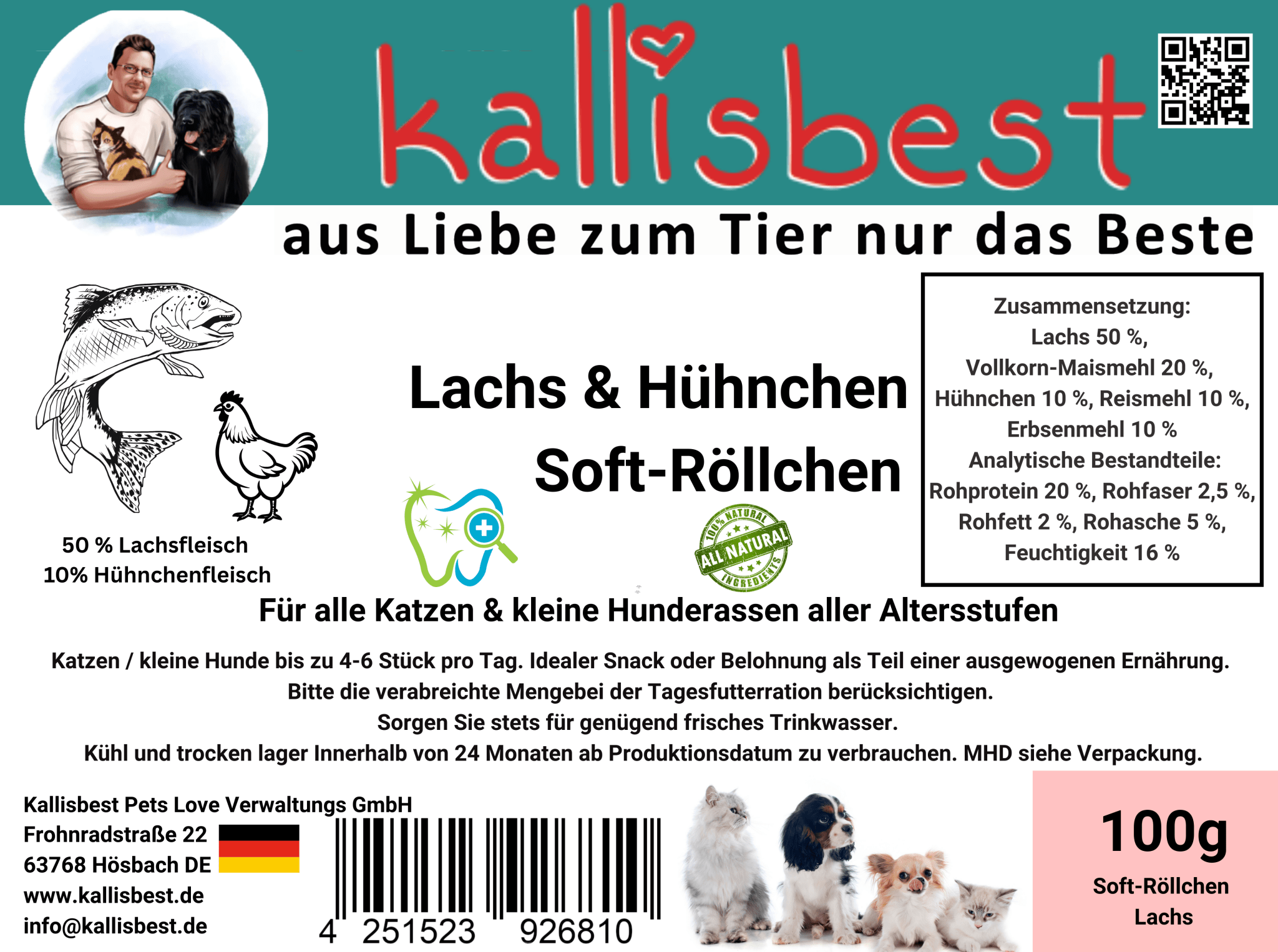 Lachs & Hühnchen Soft - Röllchen - Kallisbest
