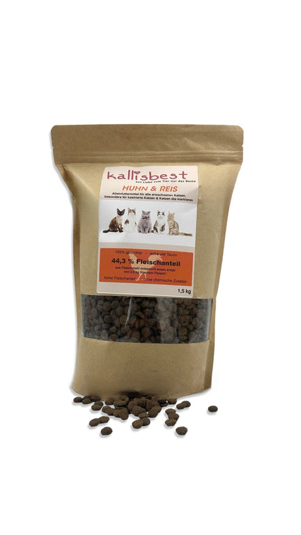 Huhn & Reis für Kastrierte Katzen & Katzen die Markieren - Kallisbest