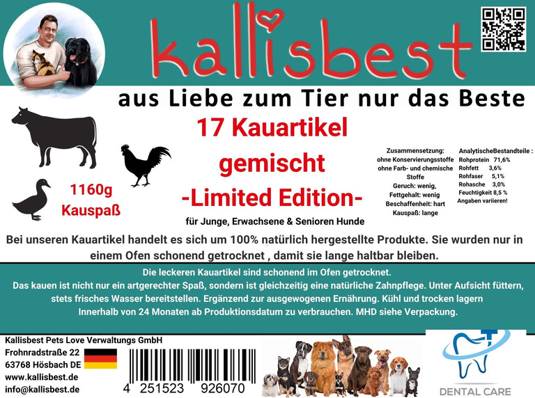 17 Kauartikel gemischt - LIMITED EDITION - Kallisbest