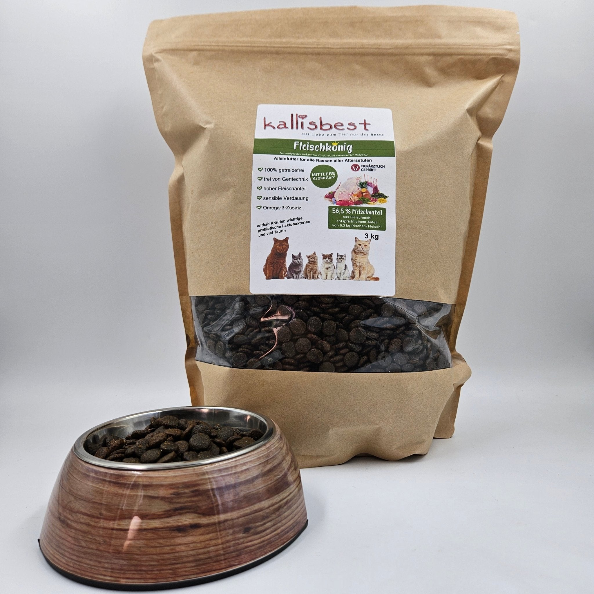 Fleischkönig mittlere Kroketten Katze - Kallisbest