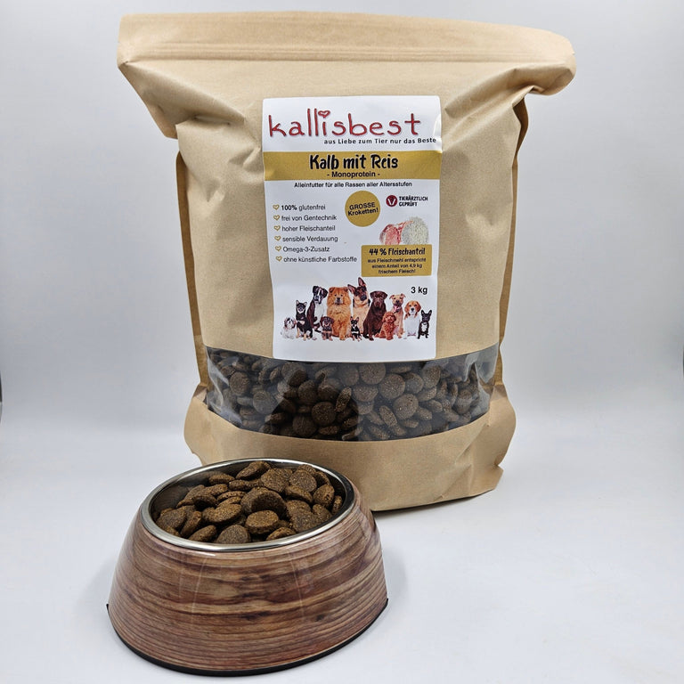 Kalb mit Reis GROSSE Kroketten MONOPROTEIN - Kallisbest