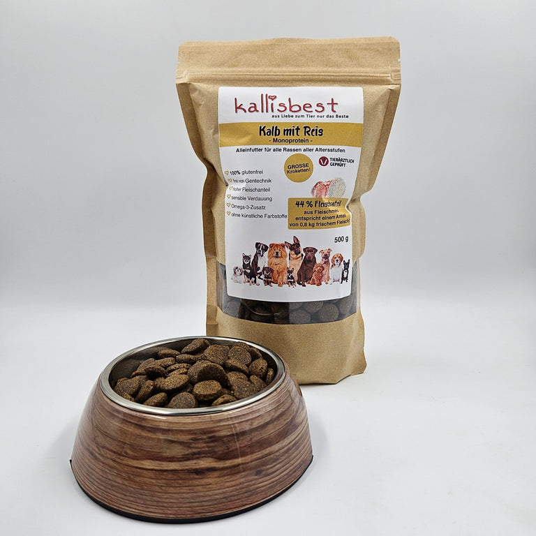 Kalb mit Reis GROSSE Kroketten MONOPROTEIN - Kallisbest