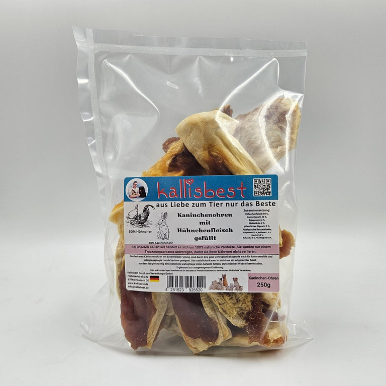Kaninchenohren mit Hühnchenfleisch gefüllt - Kallisbest