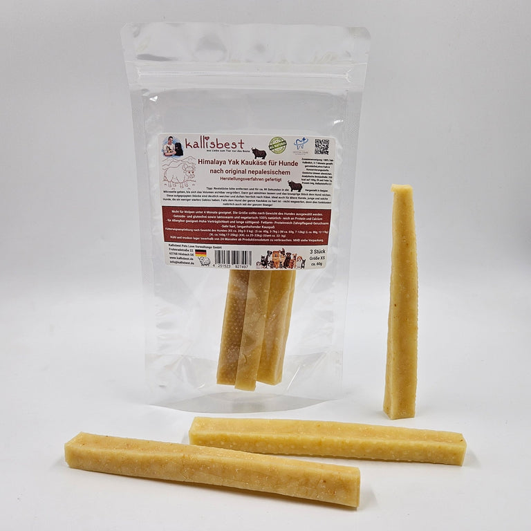 Himalaya Yak Kaukäse für Hunde, 3 Stück gepackt, in verschiedenen Größen von XS - GIANT - Kallisbest