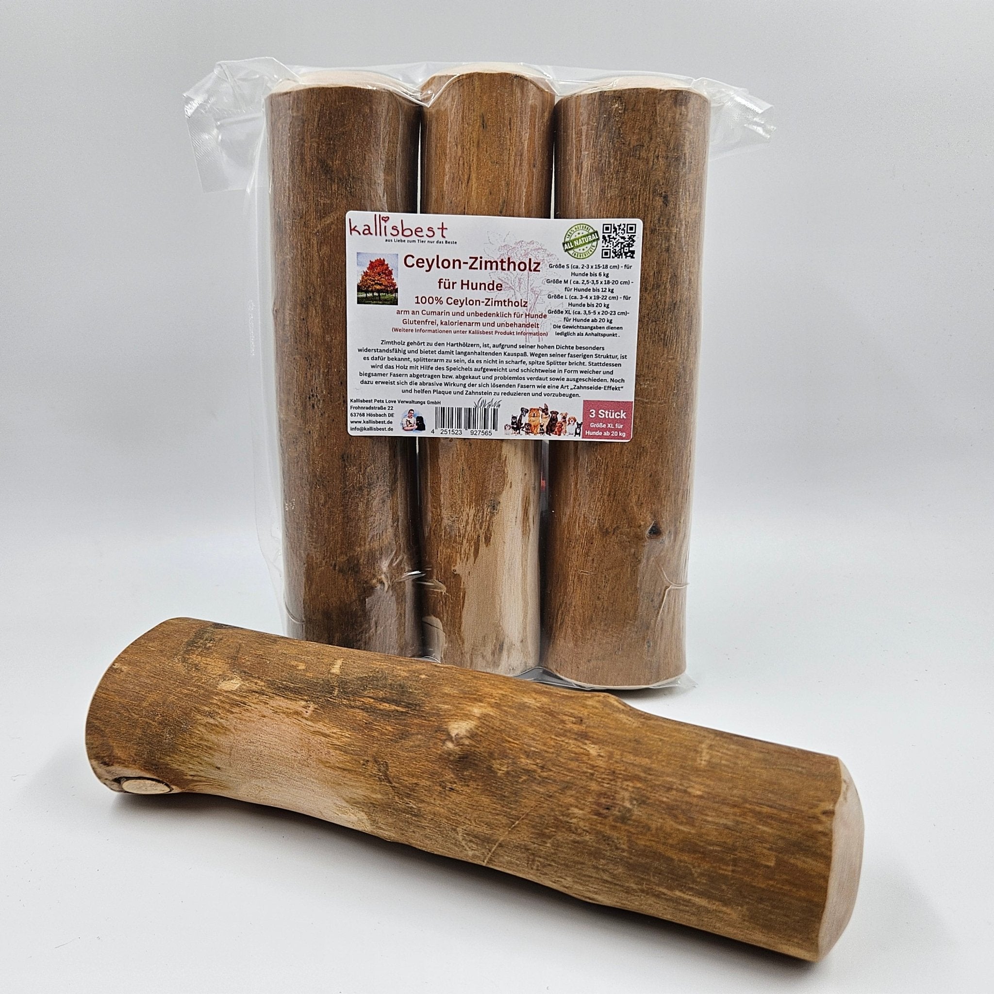 Ceylon - Zimtholz für Hunde Größe S - XL 3er Pack - Kallisbest