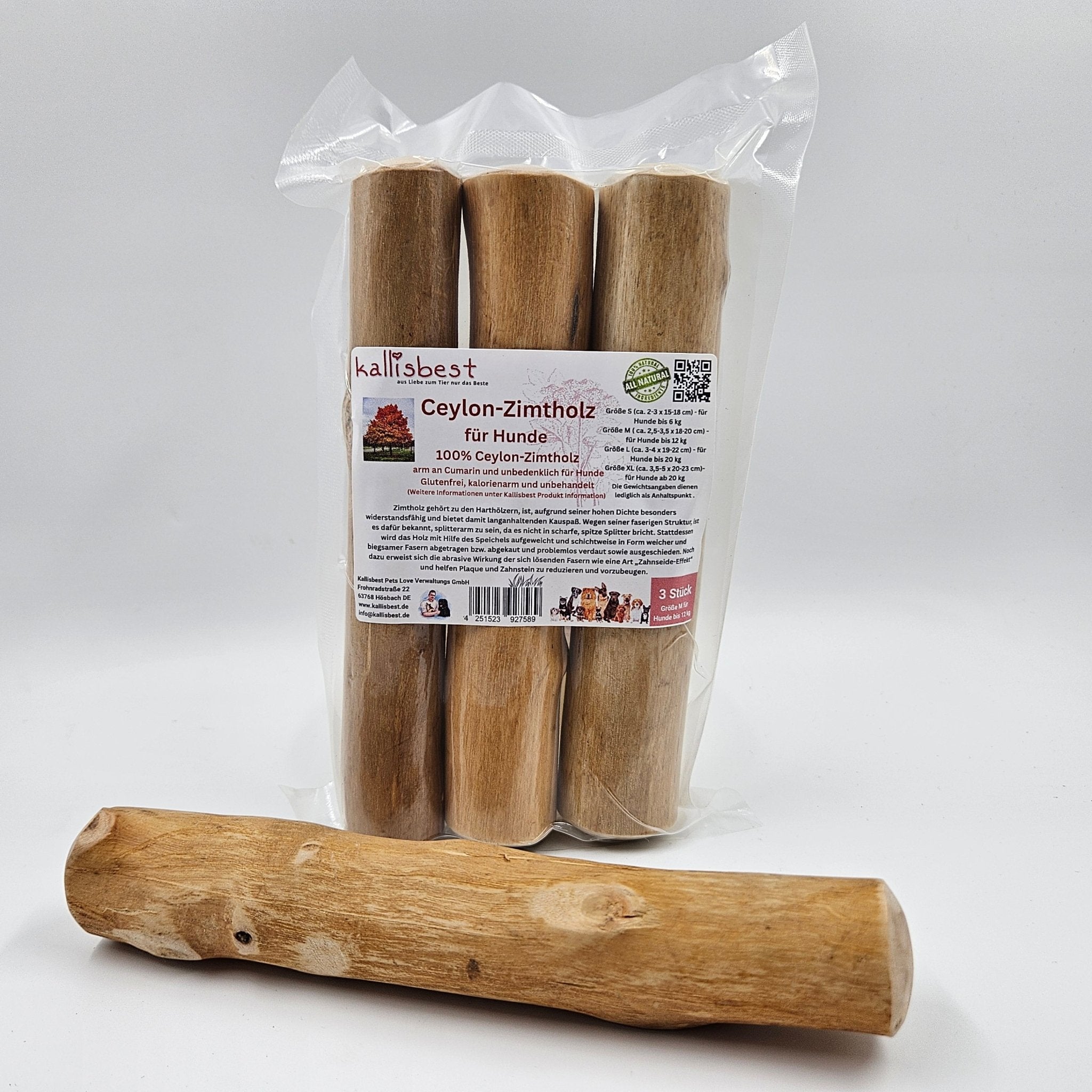 Ceylon - Zimtholz für Hunde Größe S - XL 3er Pack - Kallisbest