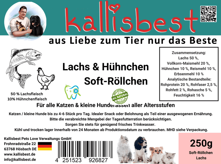 Lachs & Hühnchen Soft - Röllchen - Kallisbest