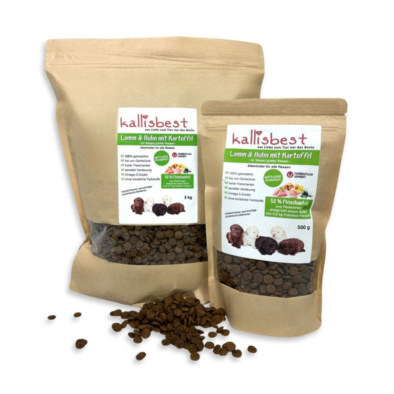 Lamm & Huhn mit Kartoffel für Welpen & Junior - Kallisbest