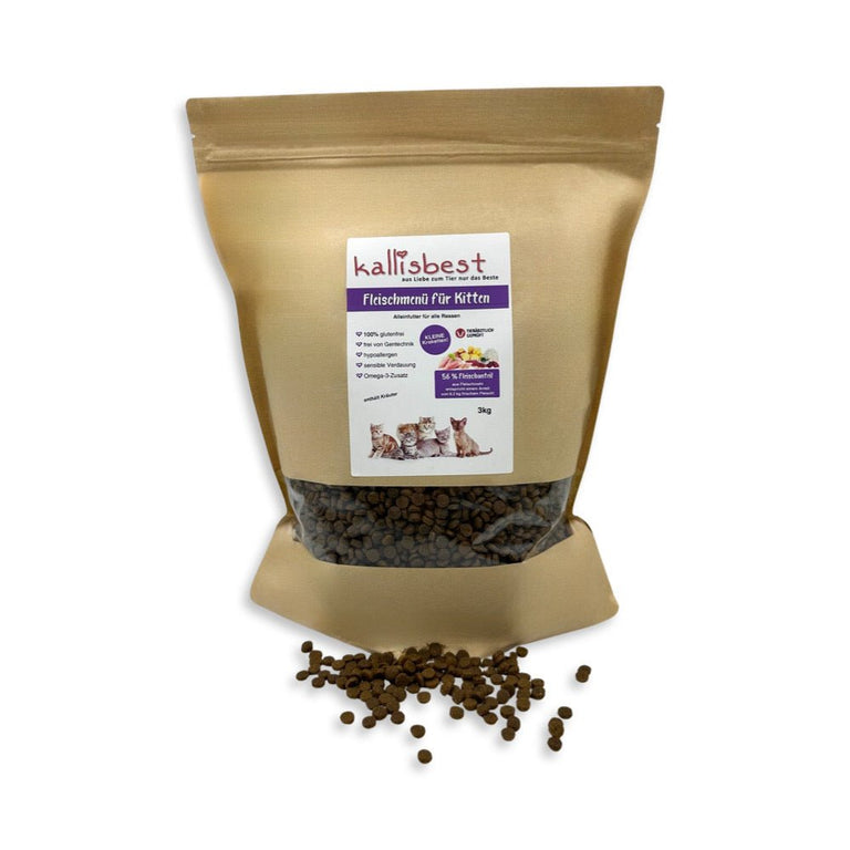 Fleischmenü kleine Kroketten auch für Kitten - Kallisbest