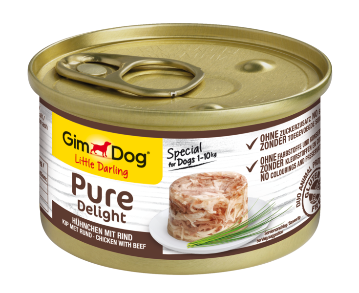 GimDog Little Darling Pure Delight Hühnchen mit Rind, 85g
