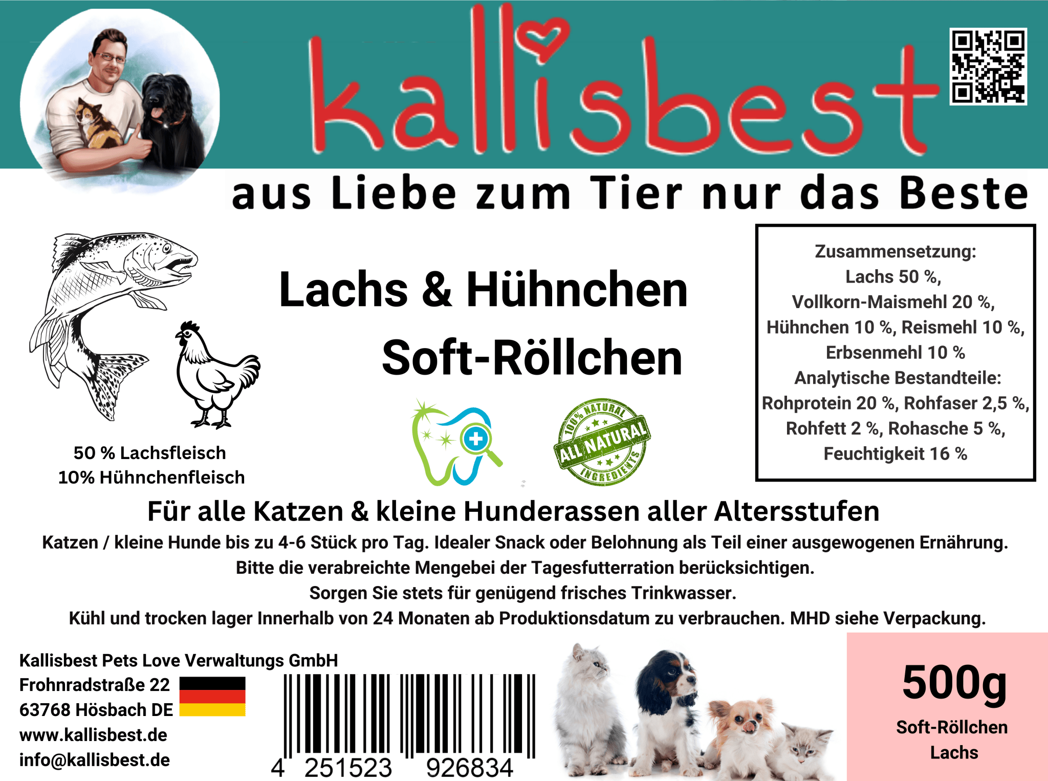Lachs & Hühnchen Soft - Röllchen - Kallisbest