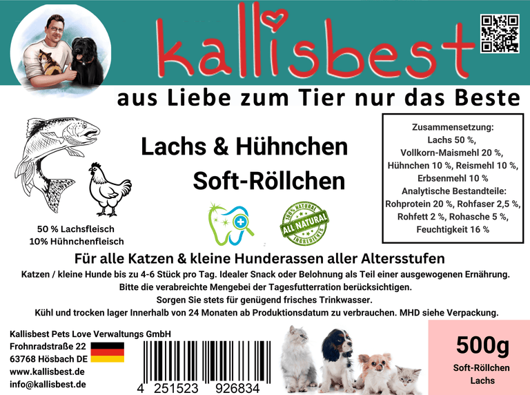 Lachs & Hühnchen Soft - Röllchen - Kallisbest