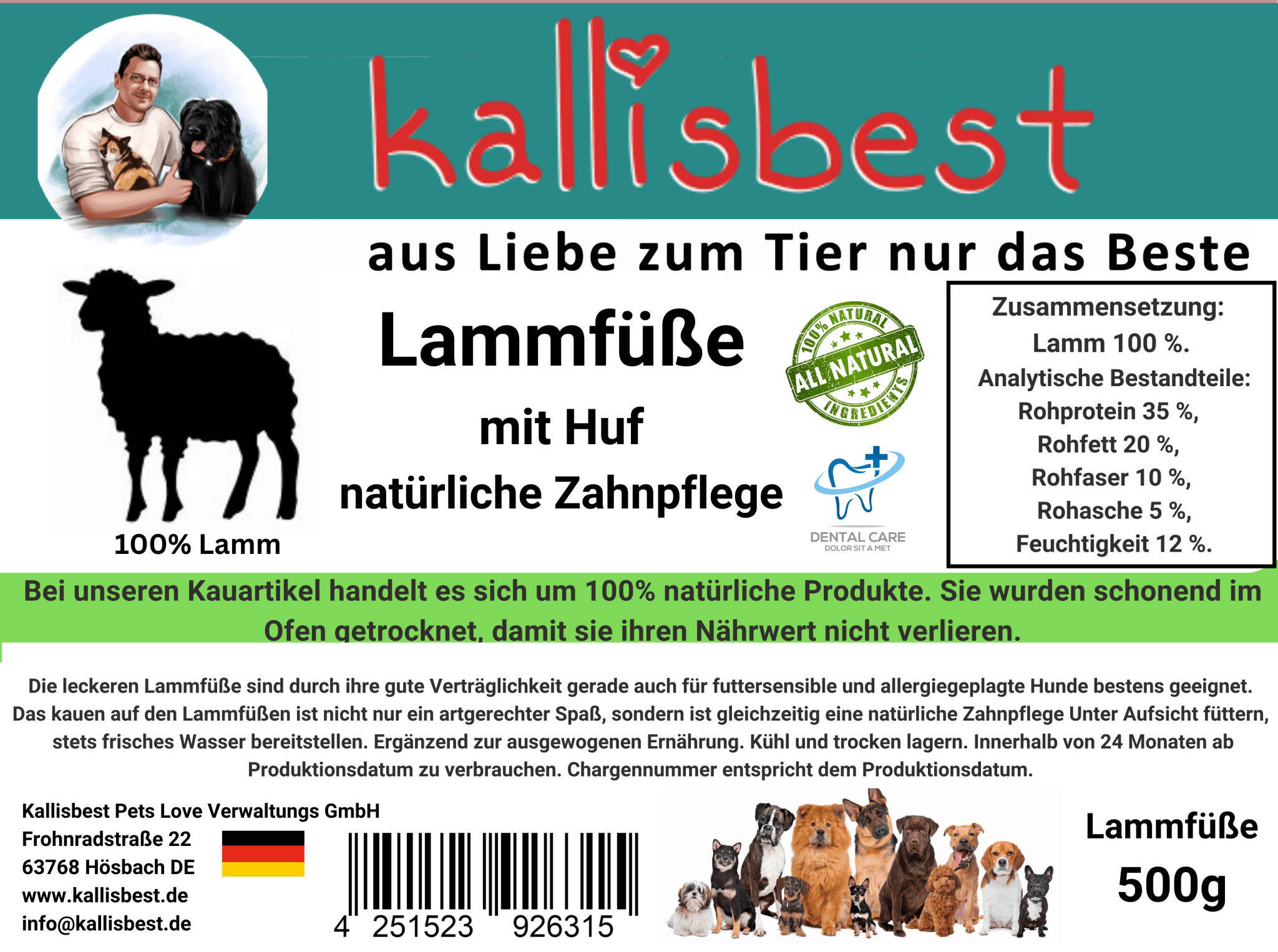 Lammfüße mit Huf - Kallisbest