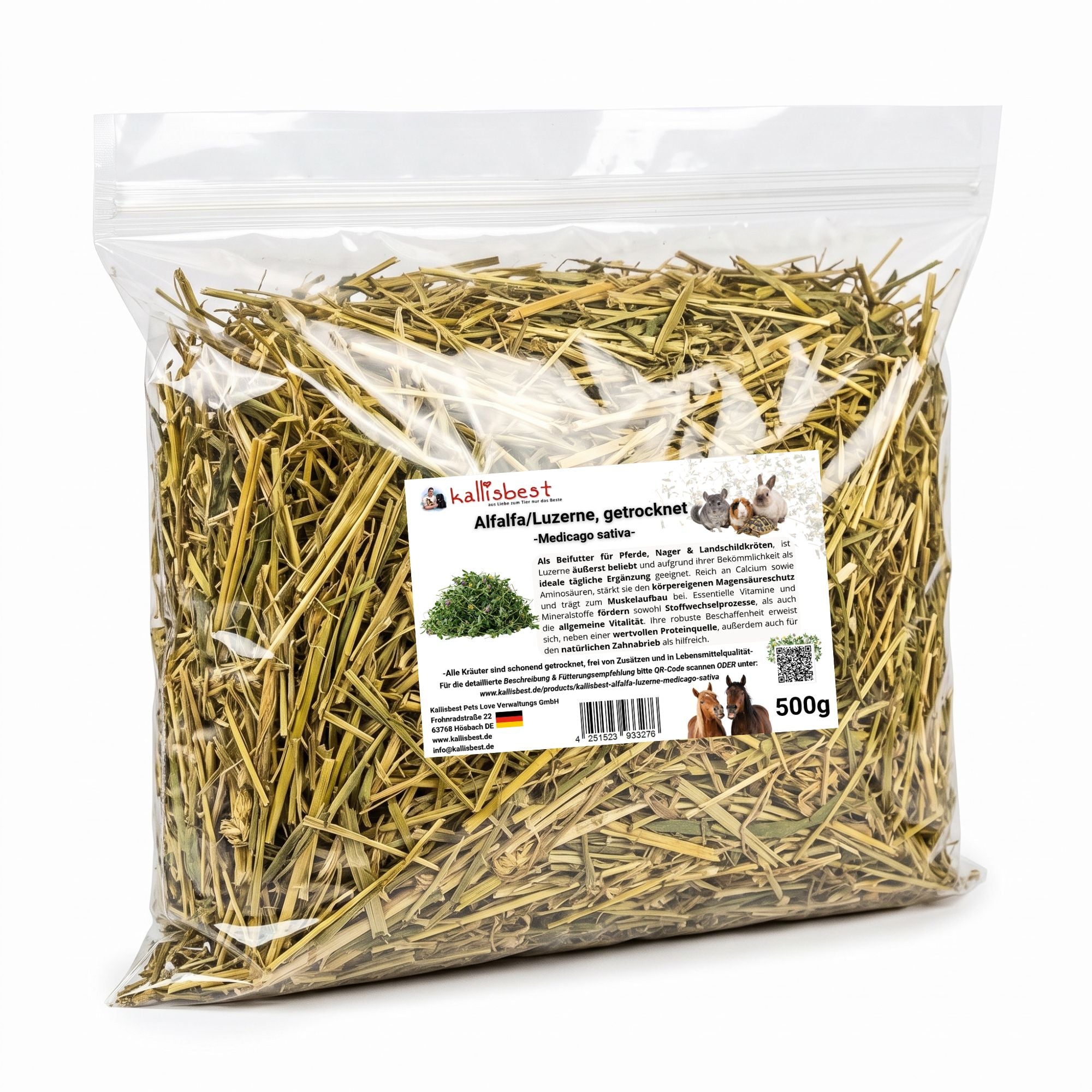 Alfalfa Luzerne getrocknet – Naturkraut für Pferde, Kaninchen & Schildkröten | Kallisbest