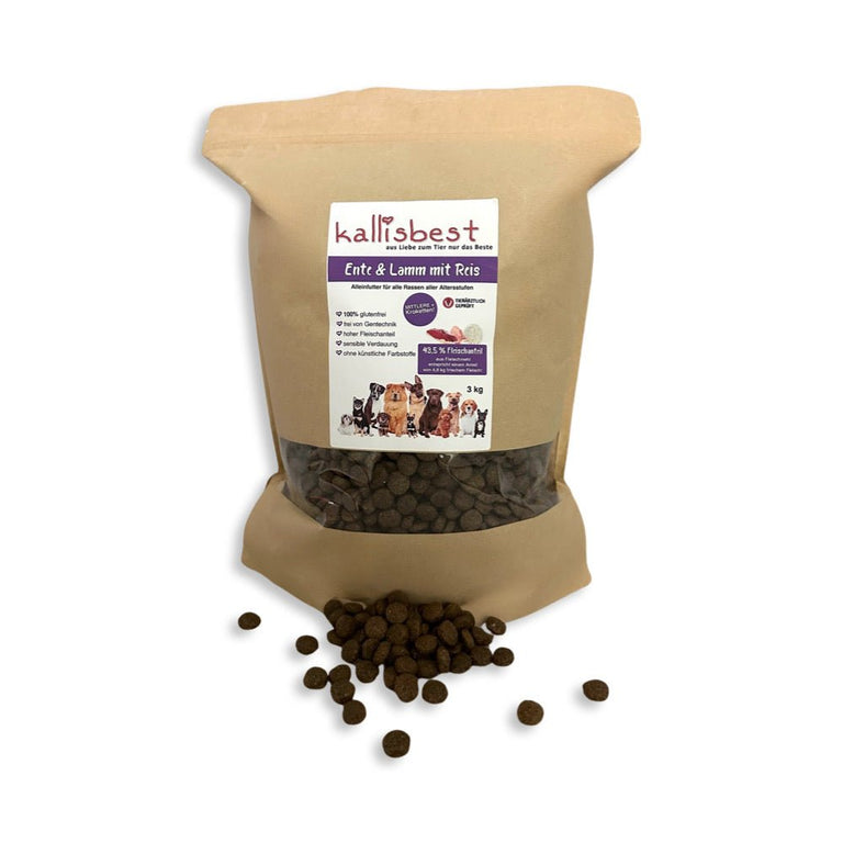 Ente & Lamm mit Reis mittlere Kroketten - Kallisbest