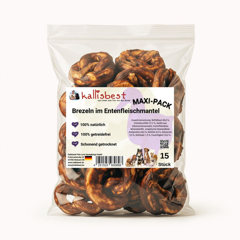 Bretzel enveloppé dans de la viande de canard