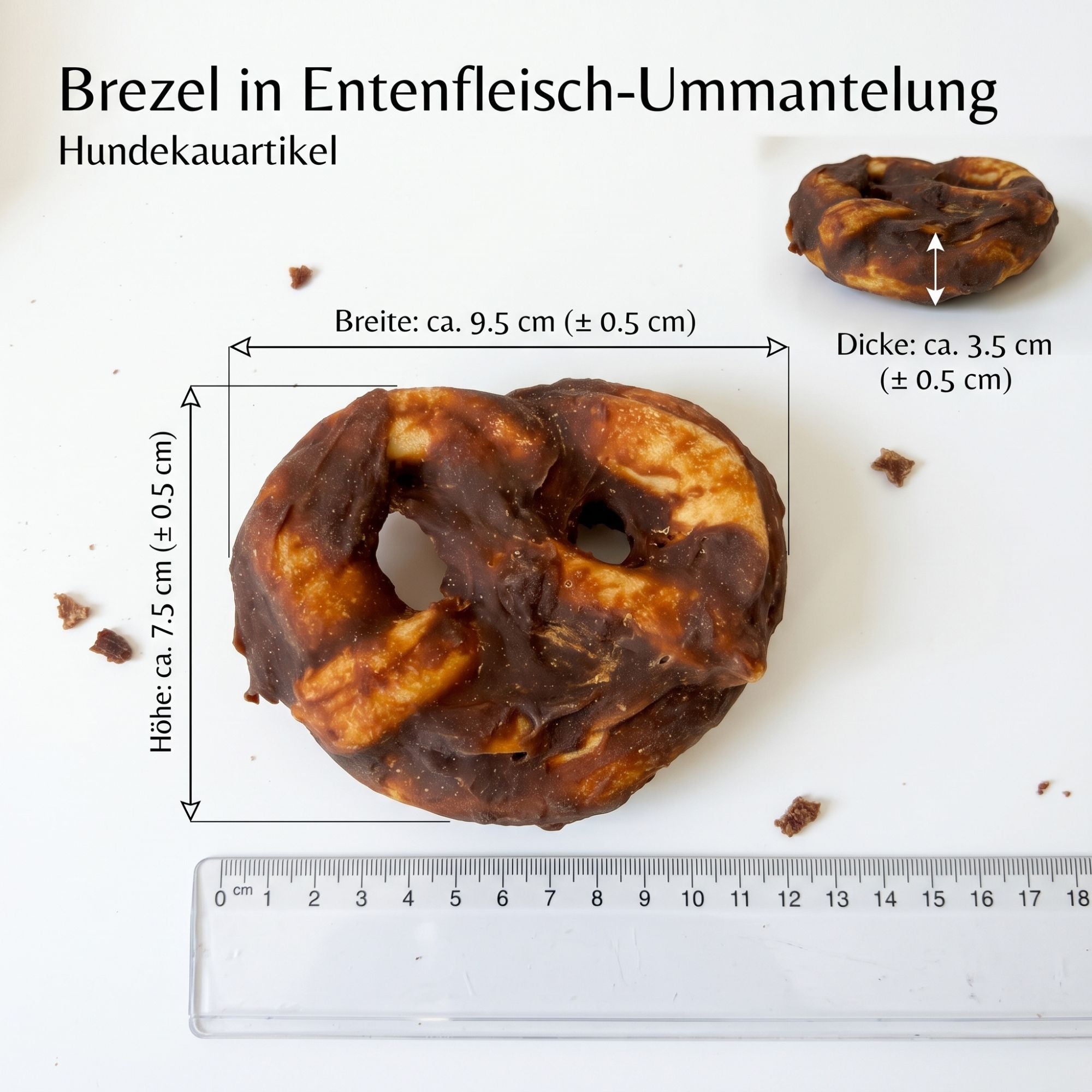 Bretzel enveloppé dans de la viande de canard