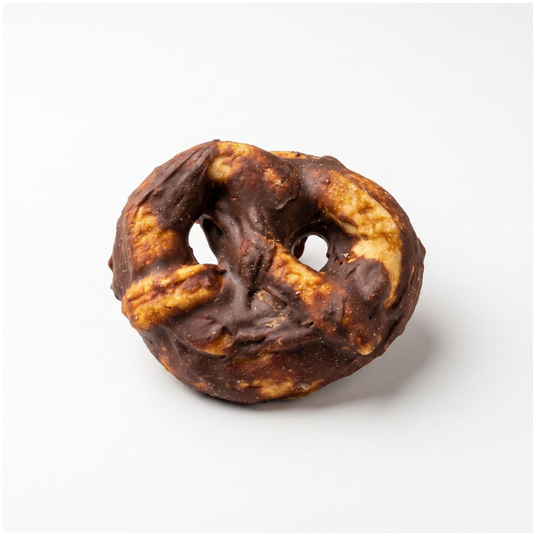 Bretzel enveloppé dans de la viande de canard