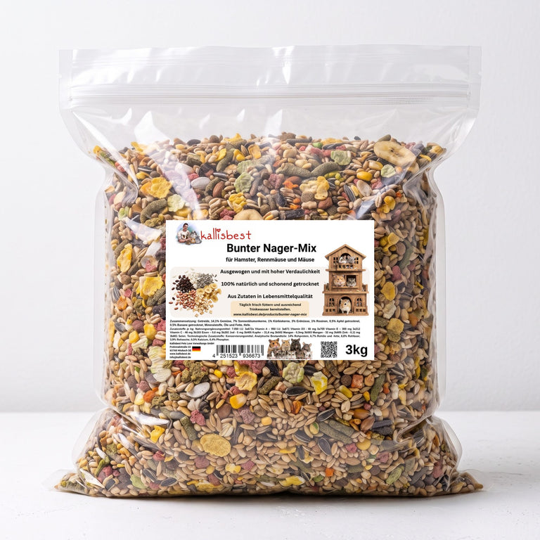 Bunter Nager-Mix für (Zwerg-)Hamster, Rennmäuse und Mäuse