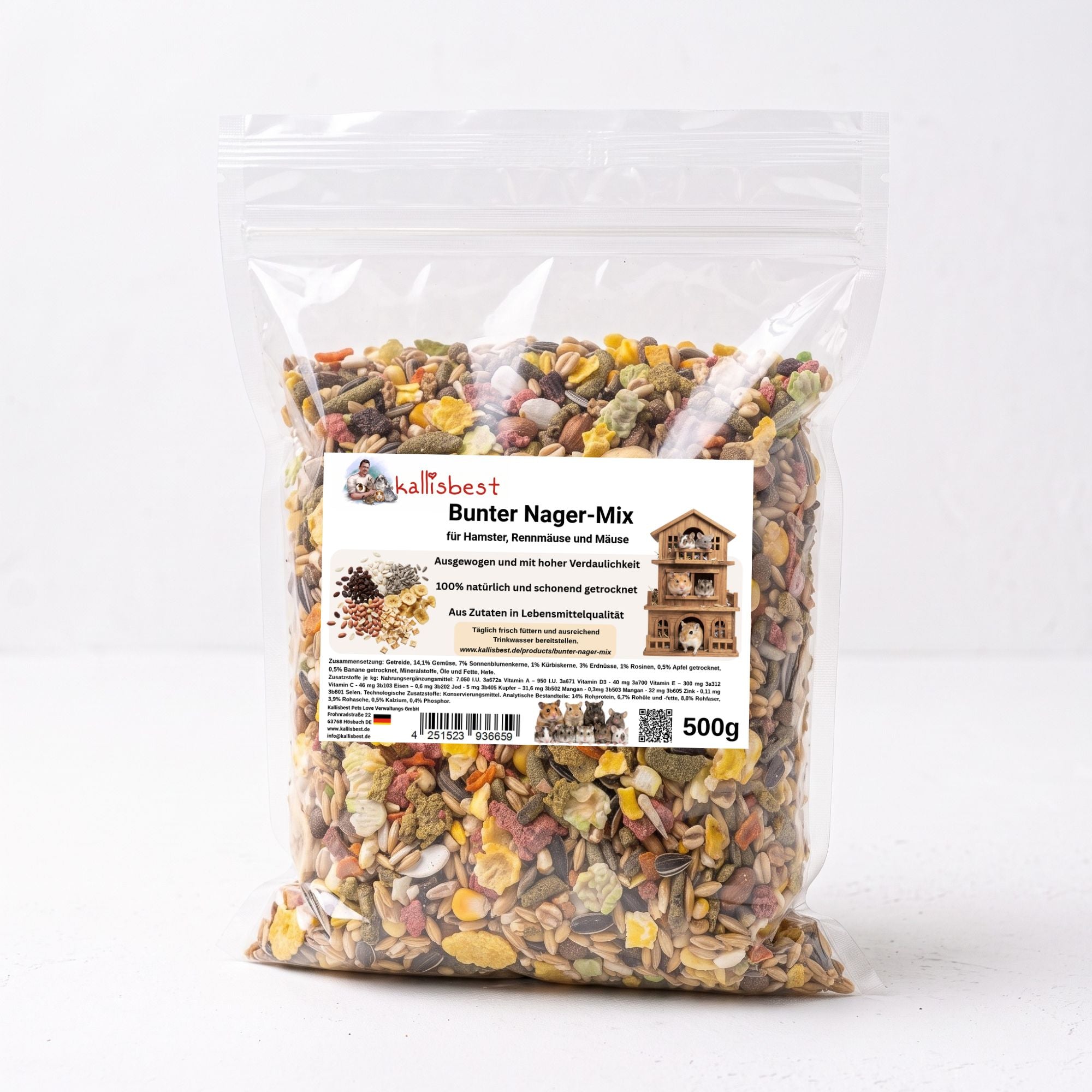 Bunter Nager-Mix für (Zwerg-)Hamster, Rennmäuse und Mäuse