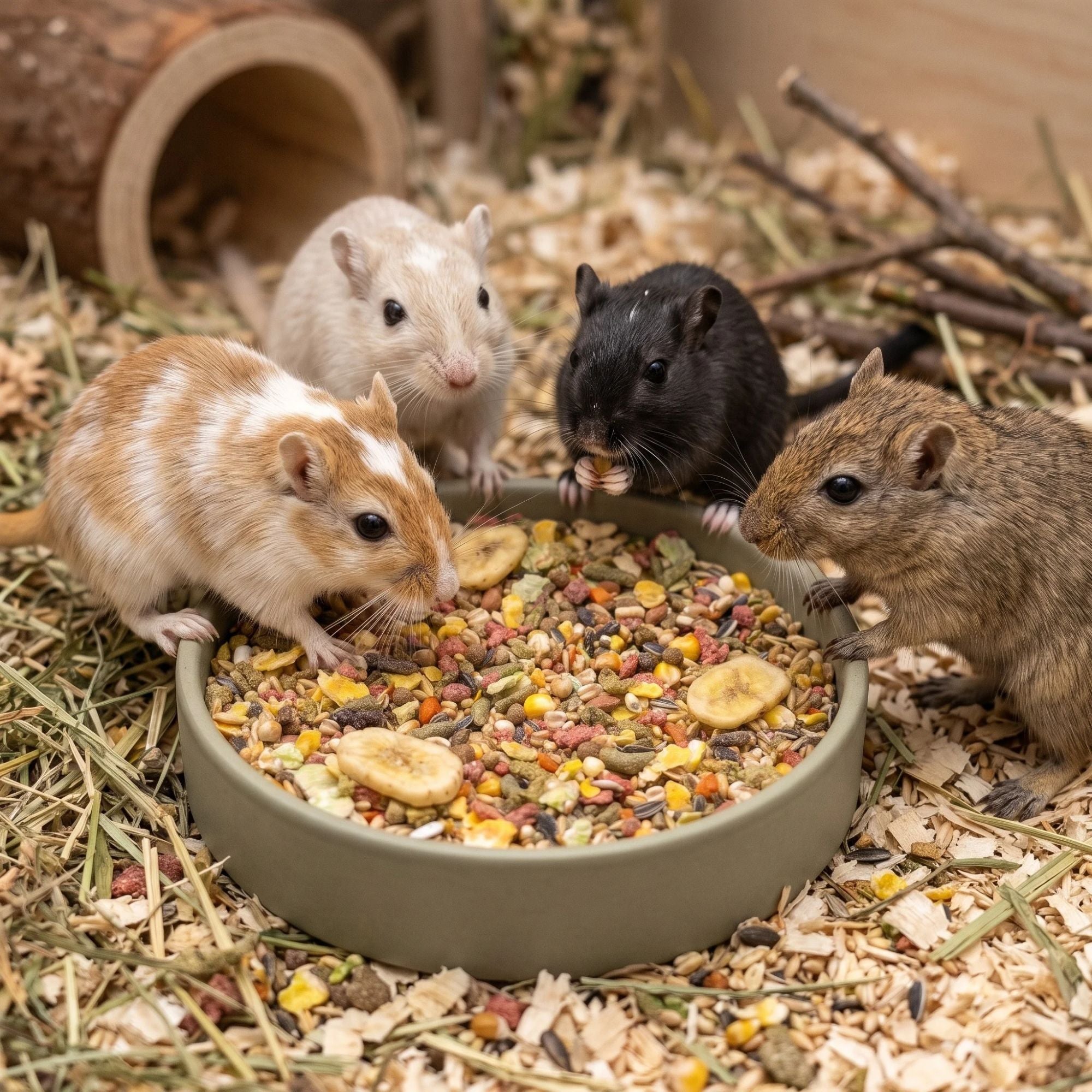 Bunter Nager-Mix für (Zwerg-)Hamster, Rennmäuse und Mäuse
