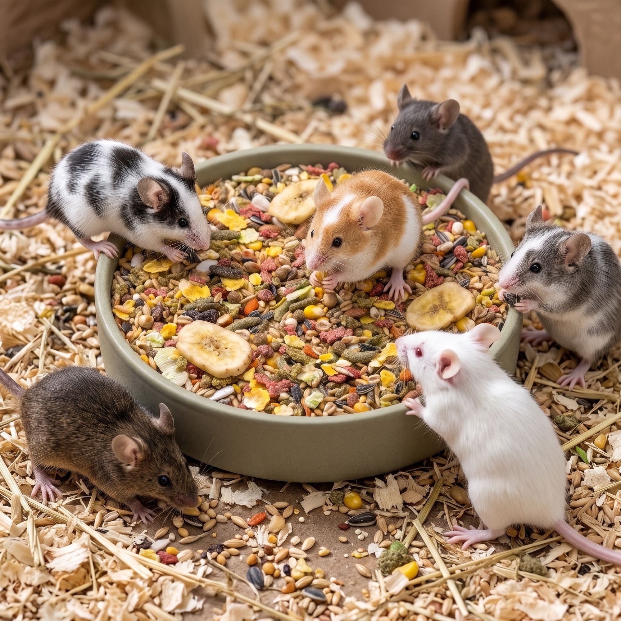 Bunter Nager-Mix für (Zwerg-)Hamster, Rennmäuse und Mäuse