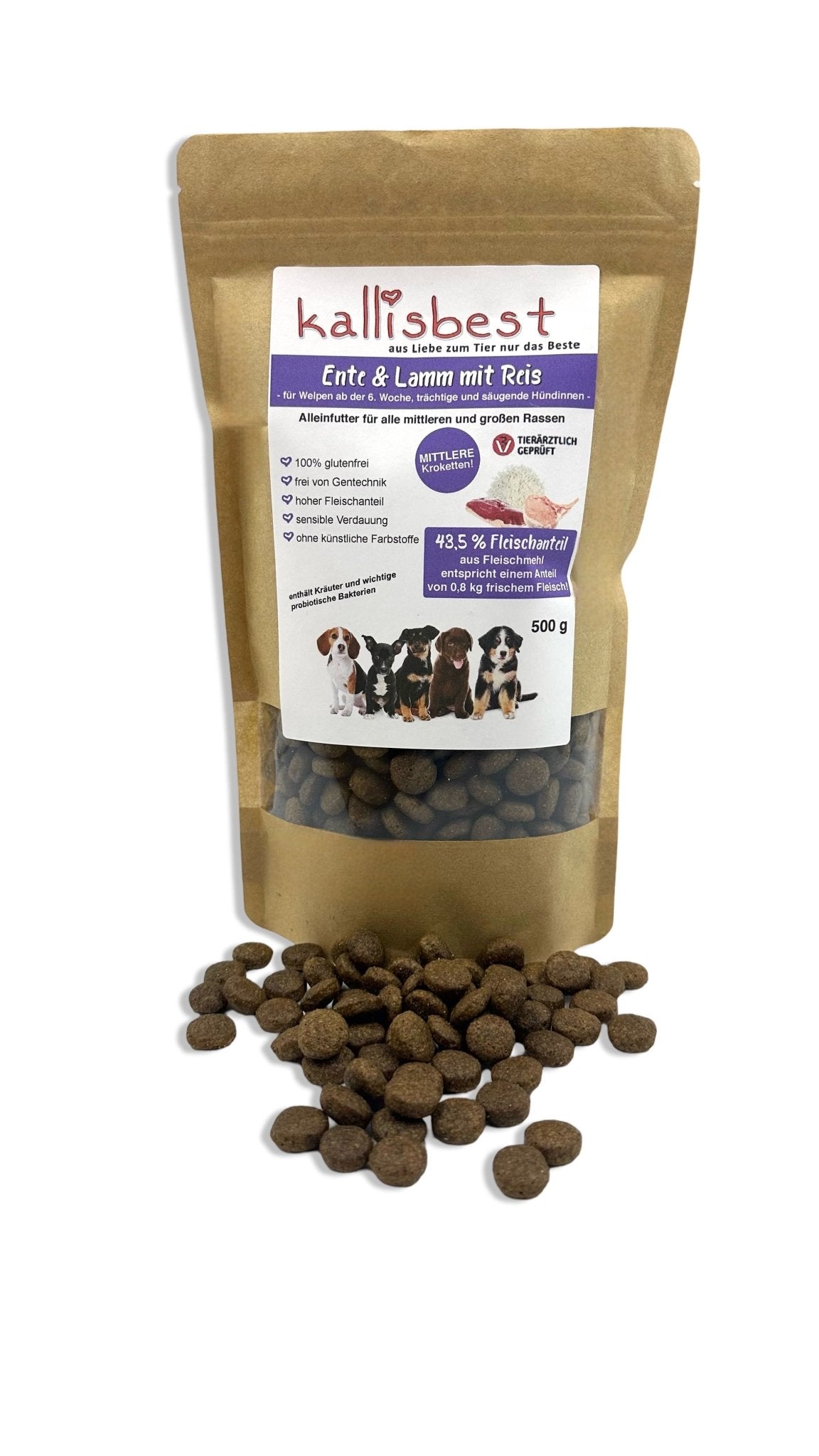 Ente Lamm & Reis für Welpen mittleren & grossen Rassen - Kallisbest