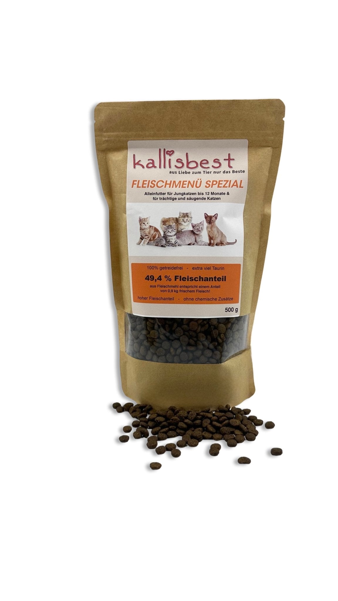 FLEISCHMENÜ SPEZIAL Alleinfutter für Jungkatzen bis 12 Monaten & für trächtige und säugende Katzen - Kallisbest