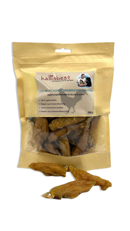Fische im Hühnerbrustfiletmantel für Hunde und Katzen - Kallisbest