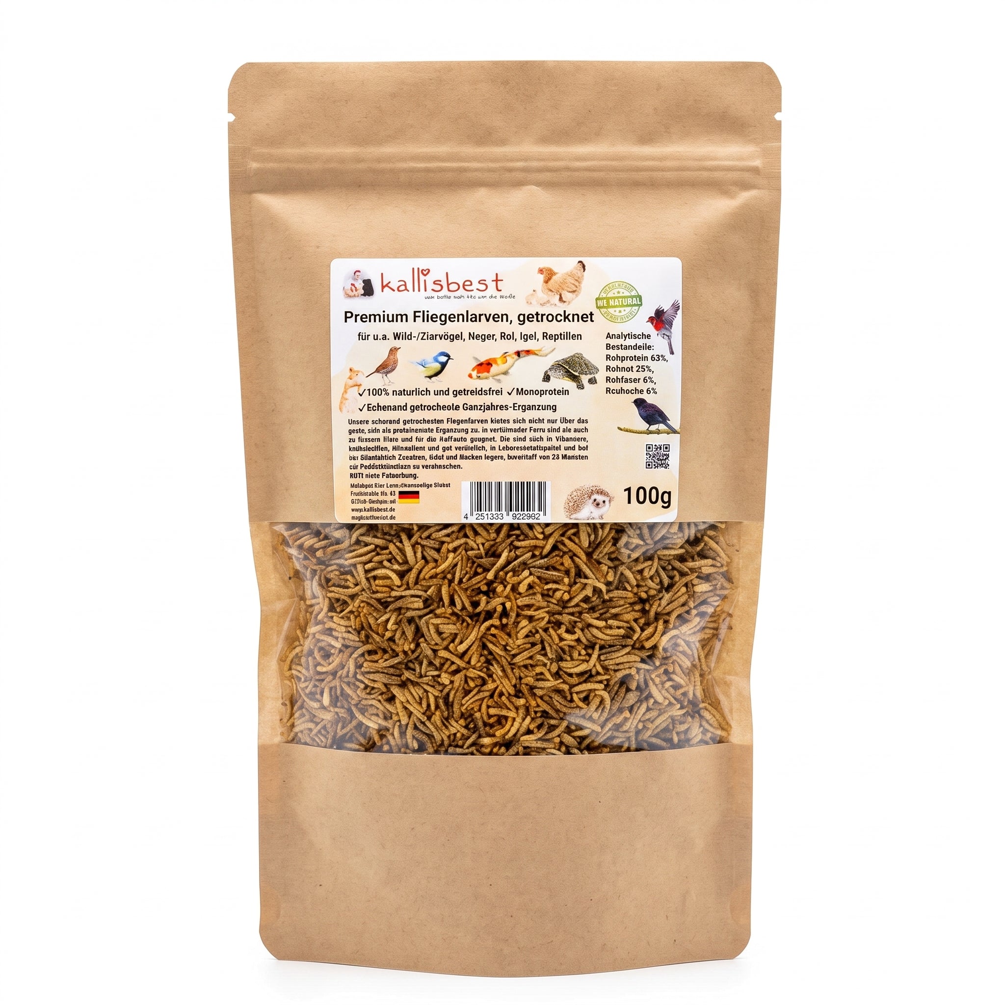 Premium Fliegenlarven, getrocknet