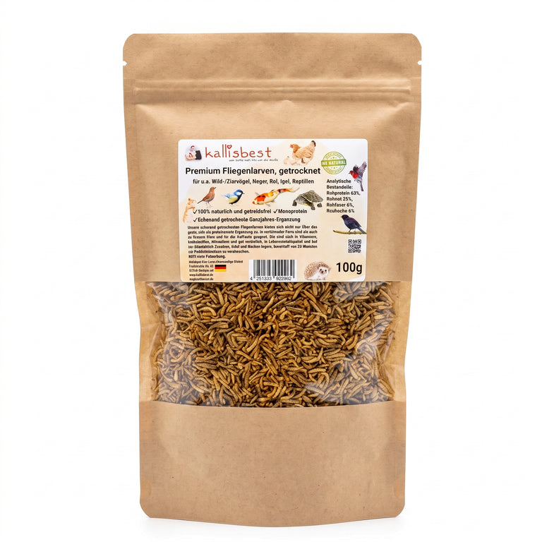 Premium Fliegenlarven, getrocknet