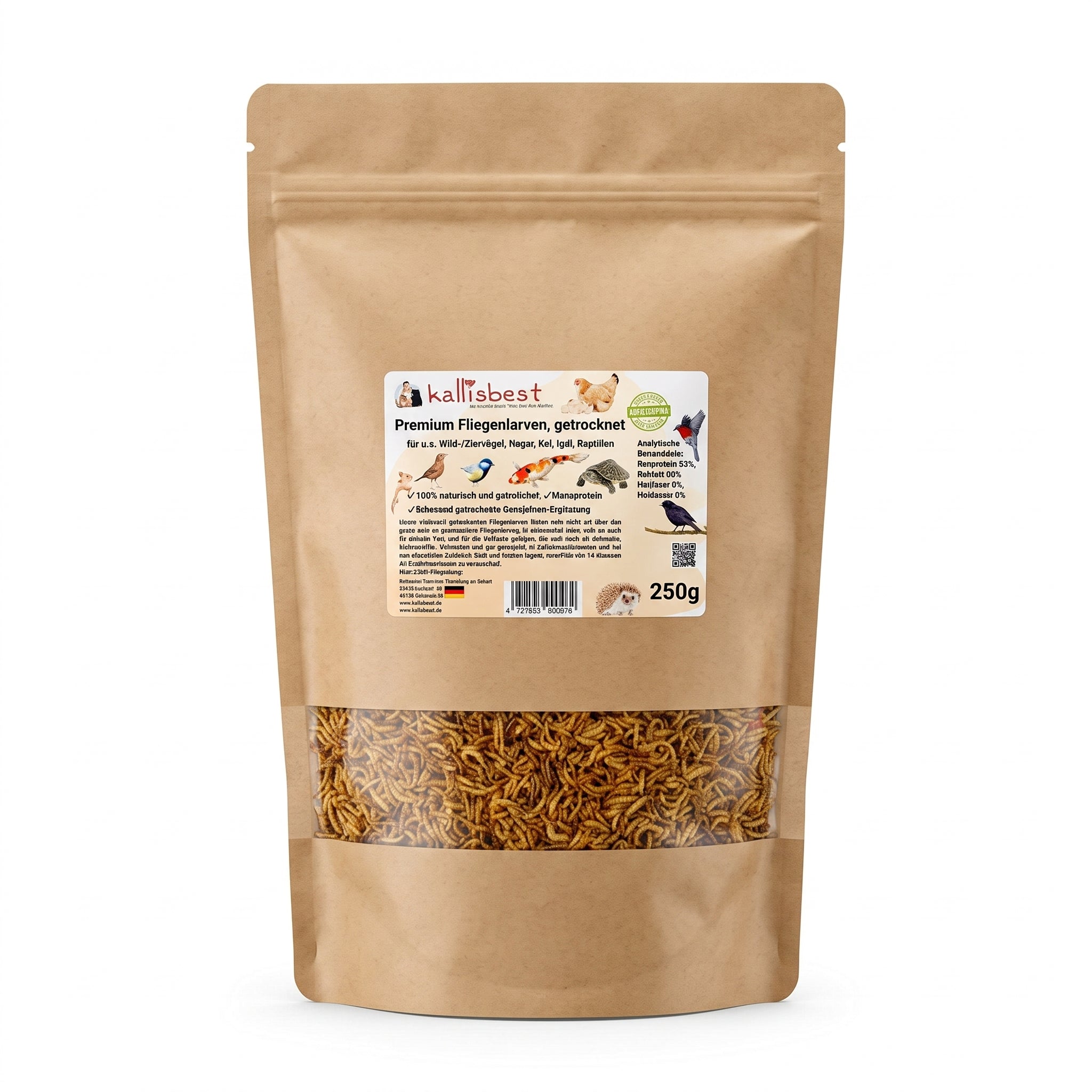 Premium Fliegenlarven, getrocknet