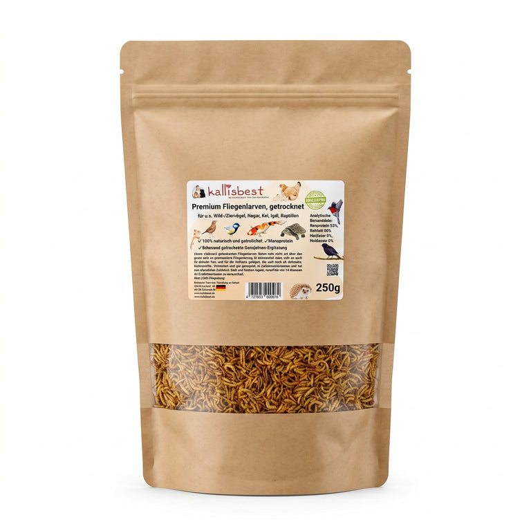 Premium Fliegenlarven, getrocknet