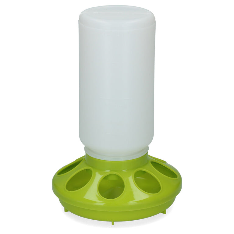 Gaun Gefügel-Futterautomat Grün – 1 kg, 8 Fächer, für bis zu 8 Hühner
