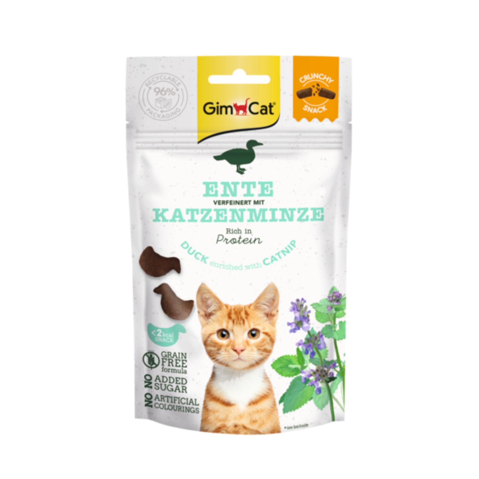 GimCat Crunchy Snack Ente & Katzenminze Katzensnack, 50-140 g