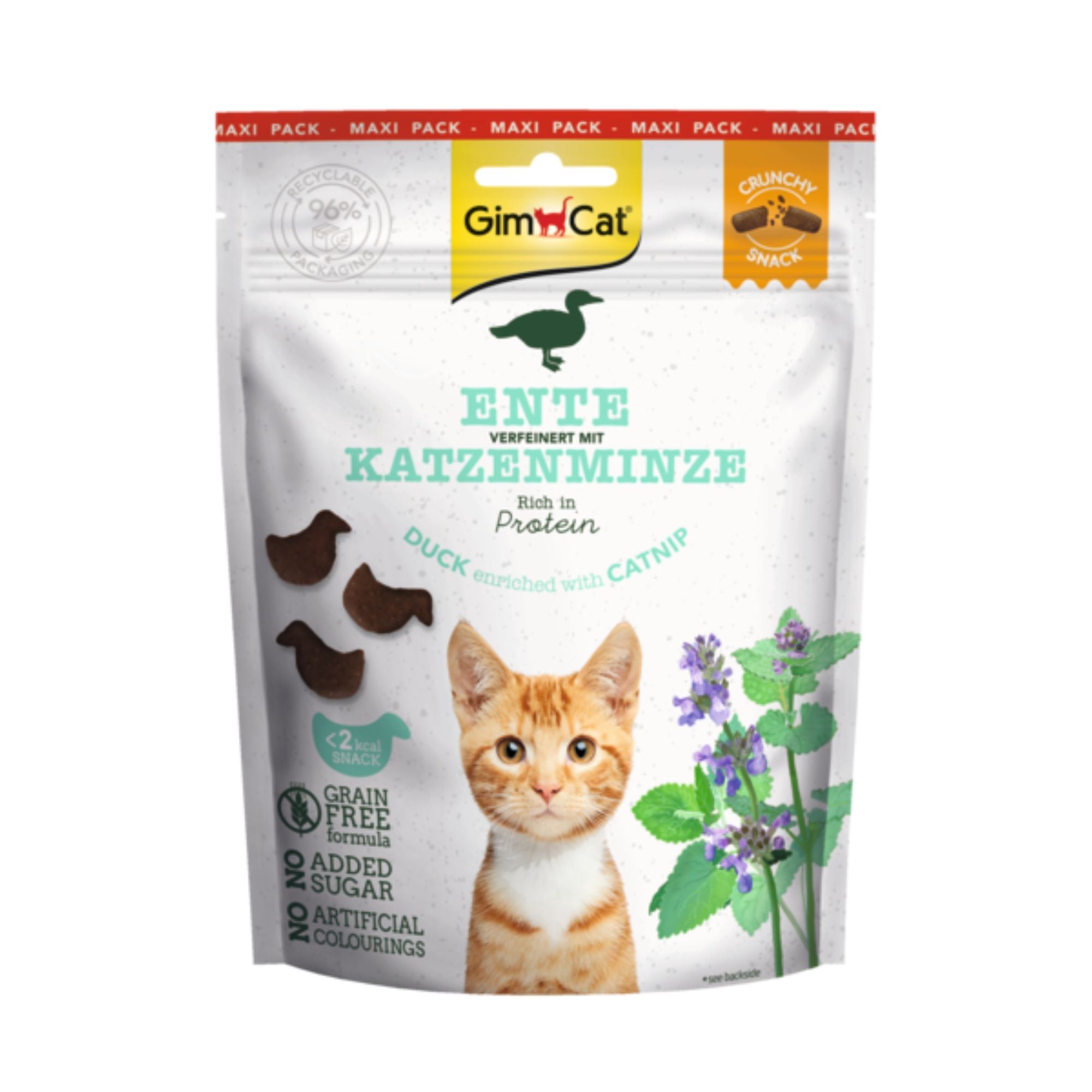 GimCat Crunchy Snack Ente & Katzenminze Katzensnack, 50-140 g