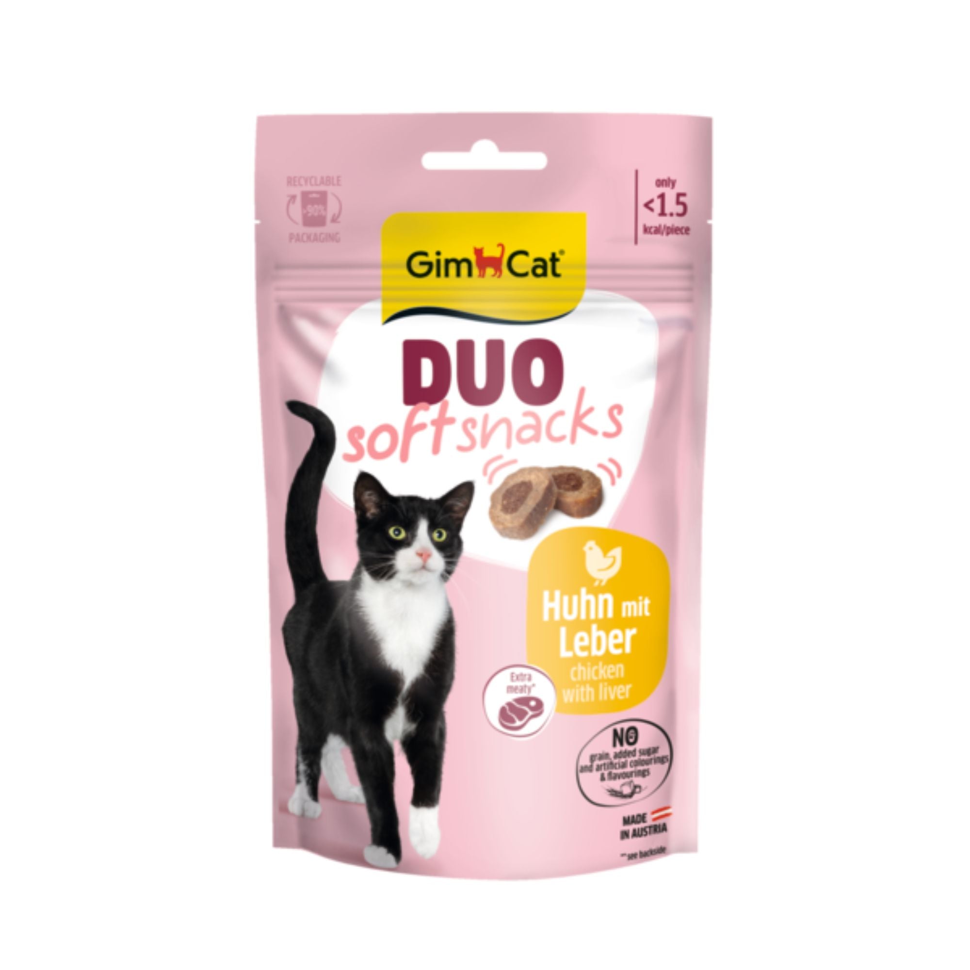 GimCat Duo Soft Snacks Huhn & Leber Katzensnack, 50 g