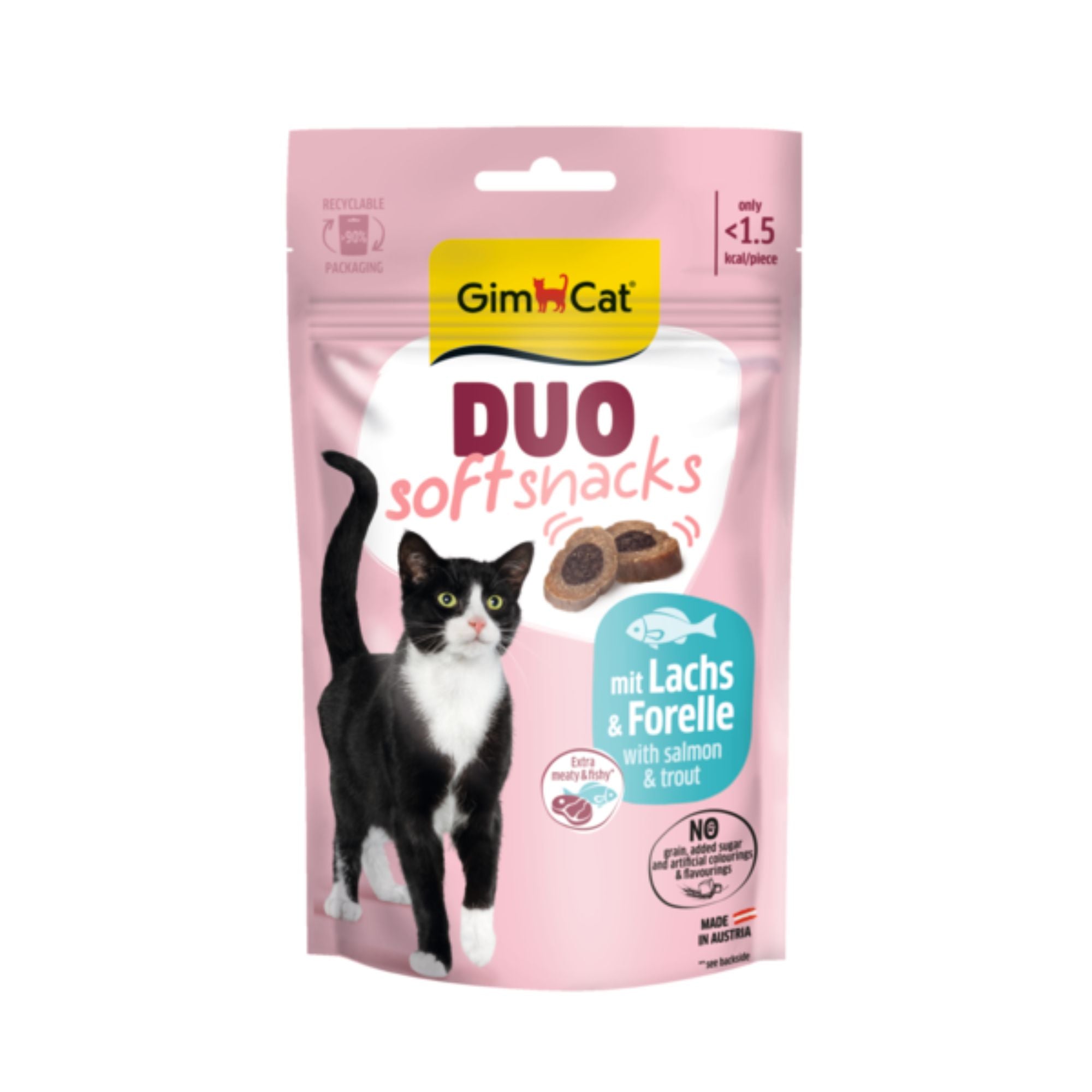 GimCat Duo Soft Snacks Lachs & Forelle Katzensnack, 50 g