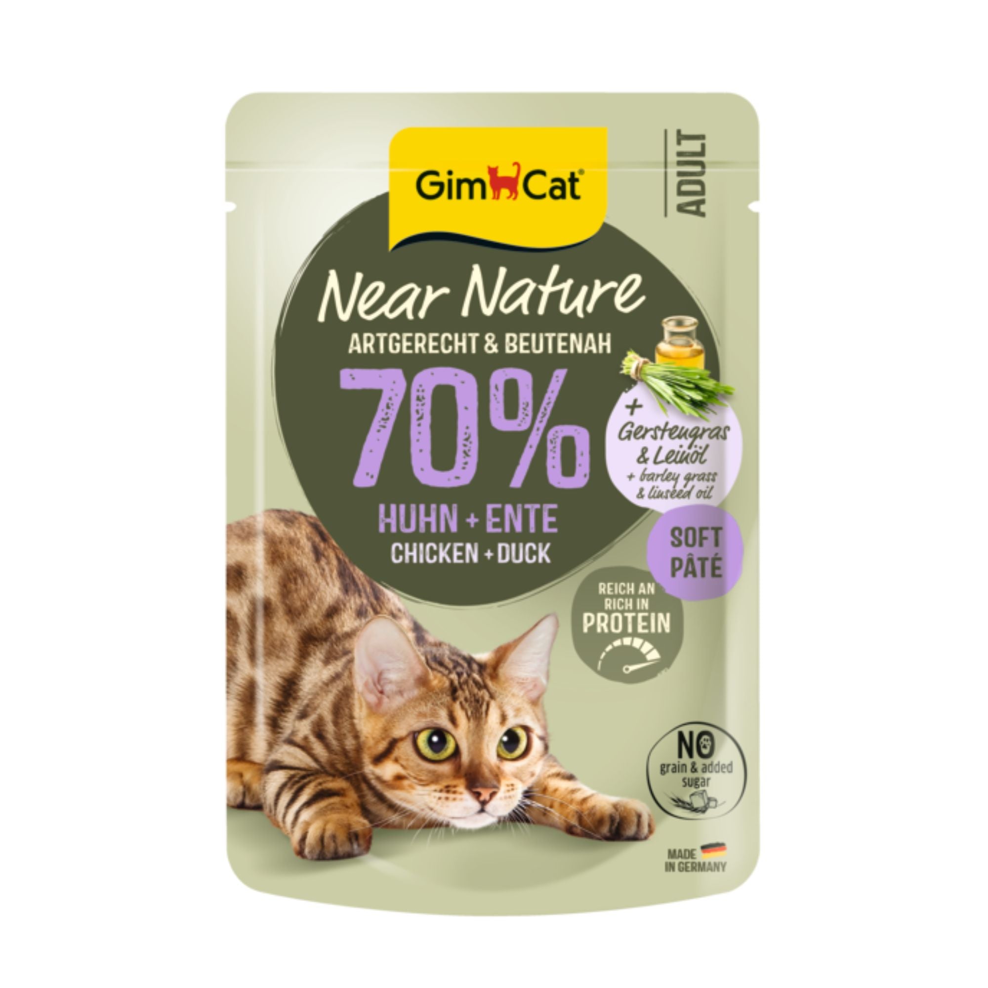 GimCat Near Nature Huhn & Ente Katzenfutter, 85 g