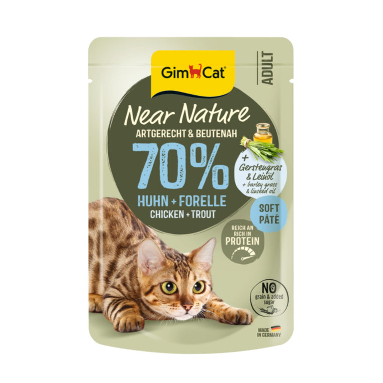 GimCat Near Nature Huhn & Forelle Katzenfutter, 85 g