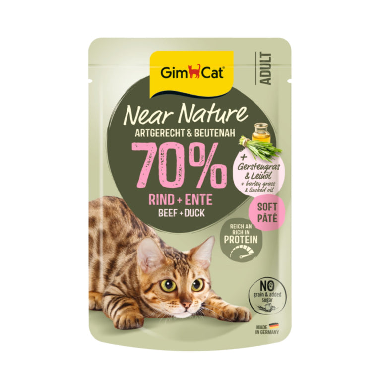 GimCat Near Nature Rind & Ente Katzenfutter, 85 g