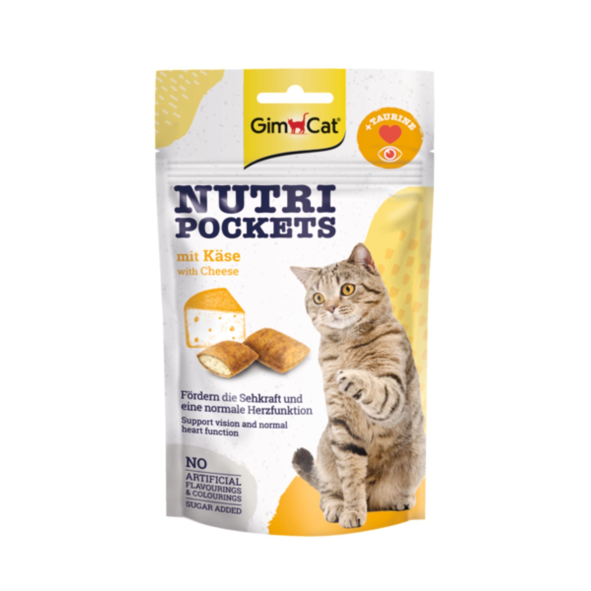 GimCat Nutri Pockets mit Käse Katzensnack, 60 g