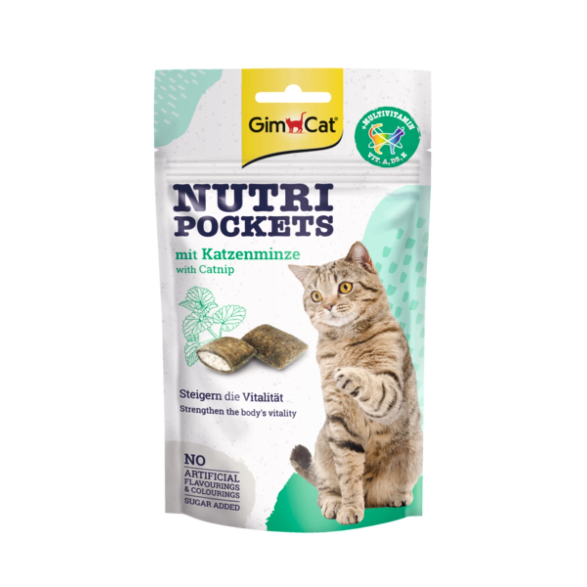 GimCat Nutri Pockets Katzenminze Katzensnack, 60 g