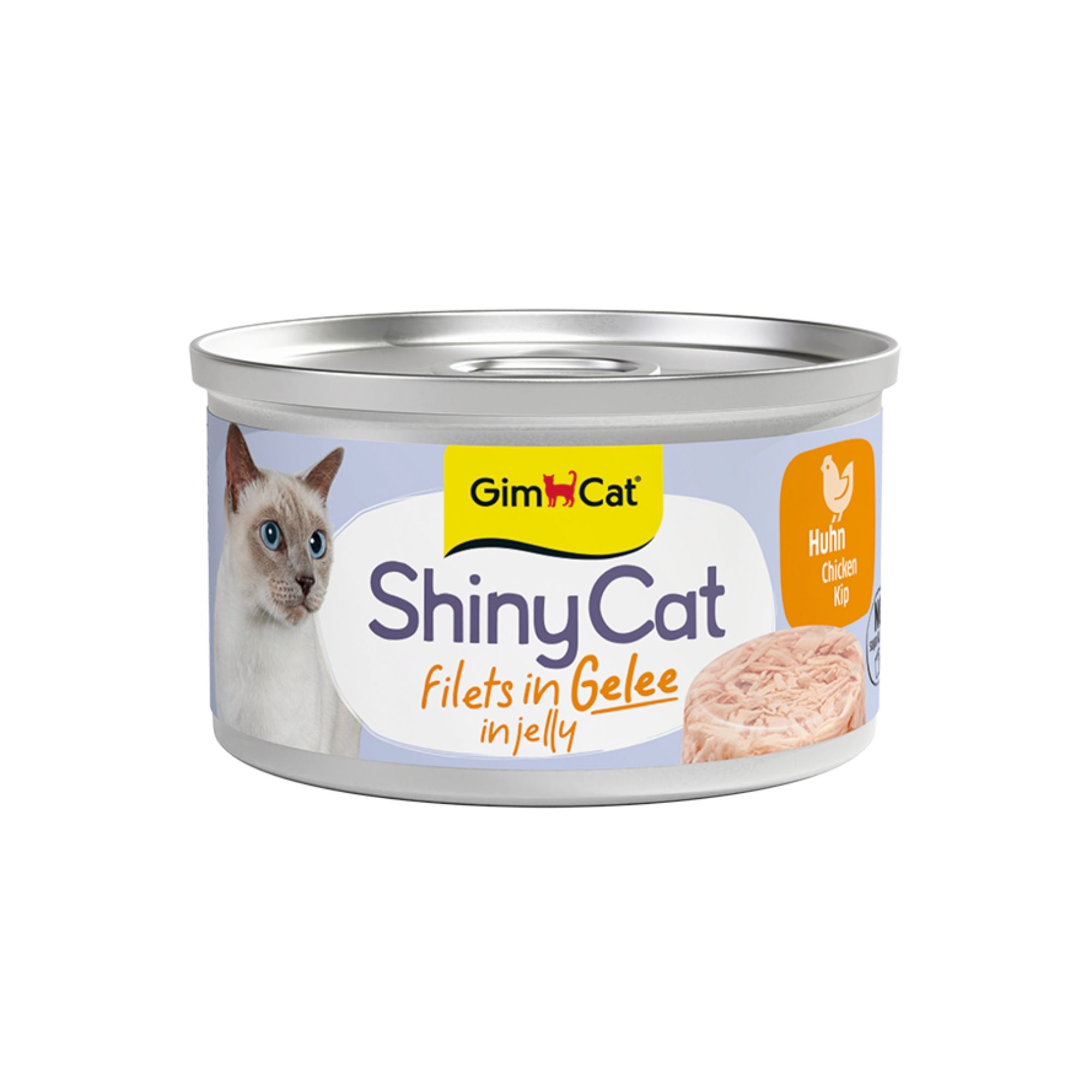 GimCat ShinyCat Filets in Gelee Huhn Katzenfutter, 70 g