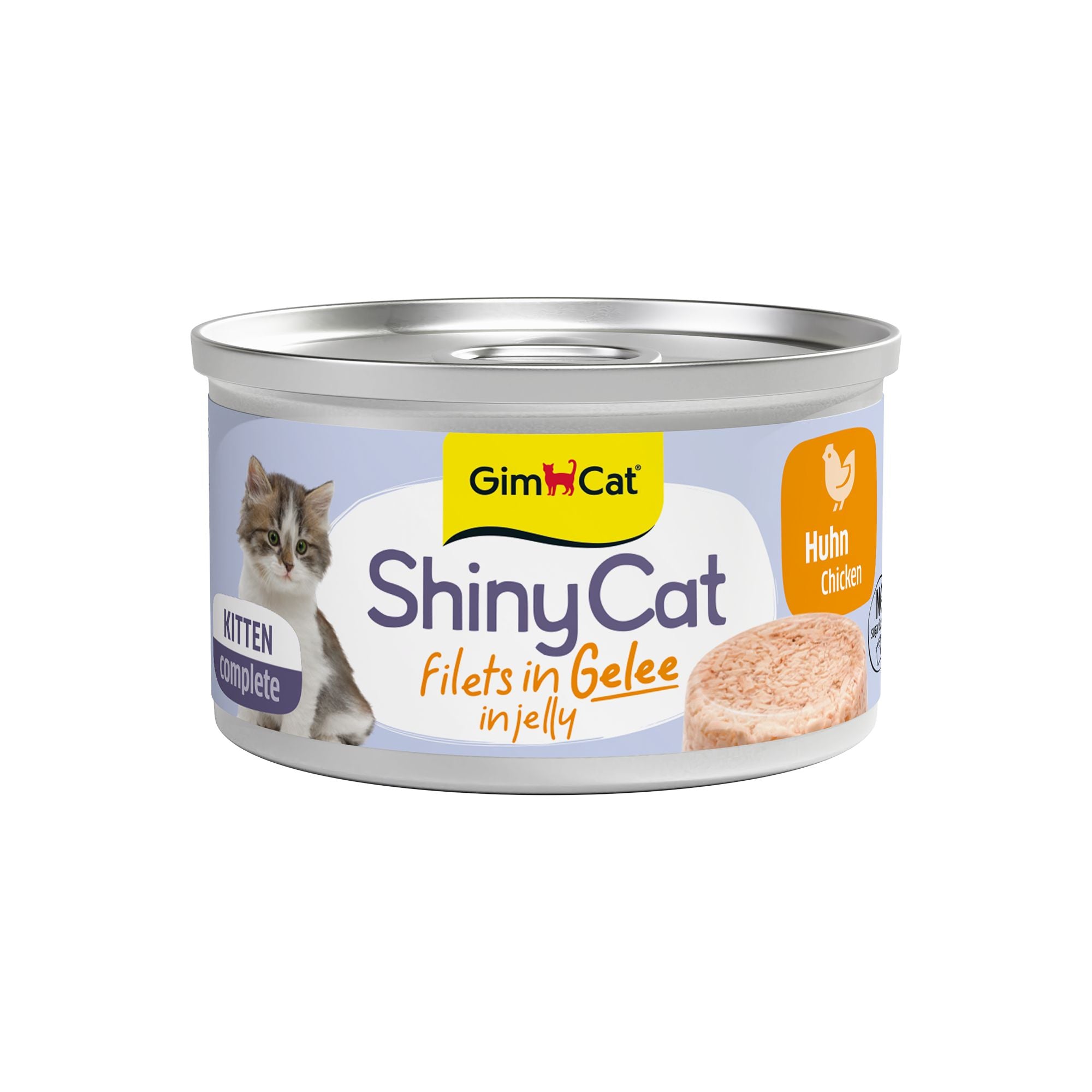 GimCat ShinyCat Kitten in Jelly Hühnchen Katzenfutter, 70 g