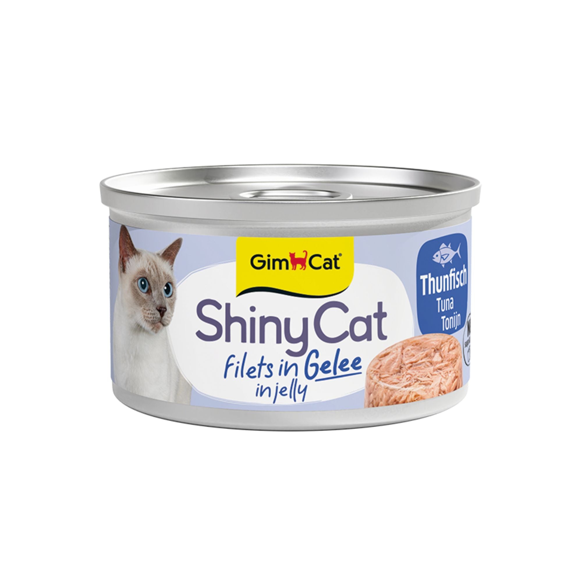 GimCat ShinyCat Filets in Gelee Thunfisch Katzenfutter, 70 g