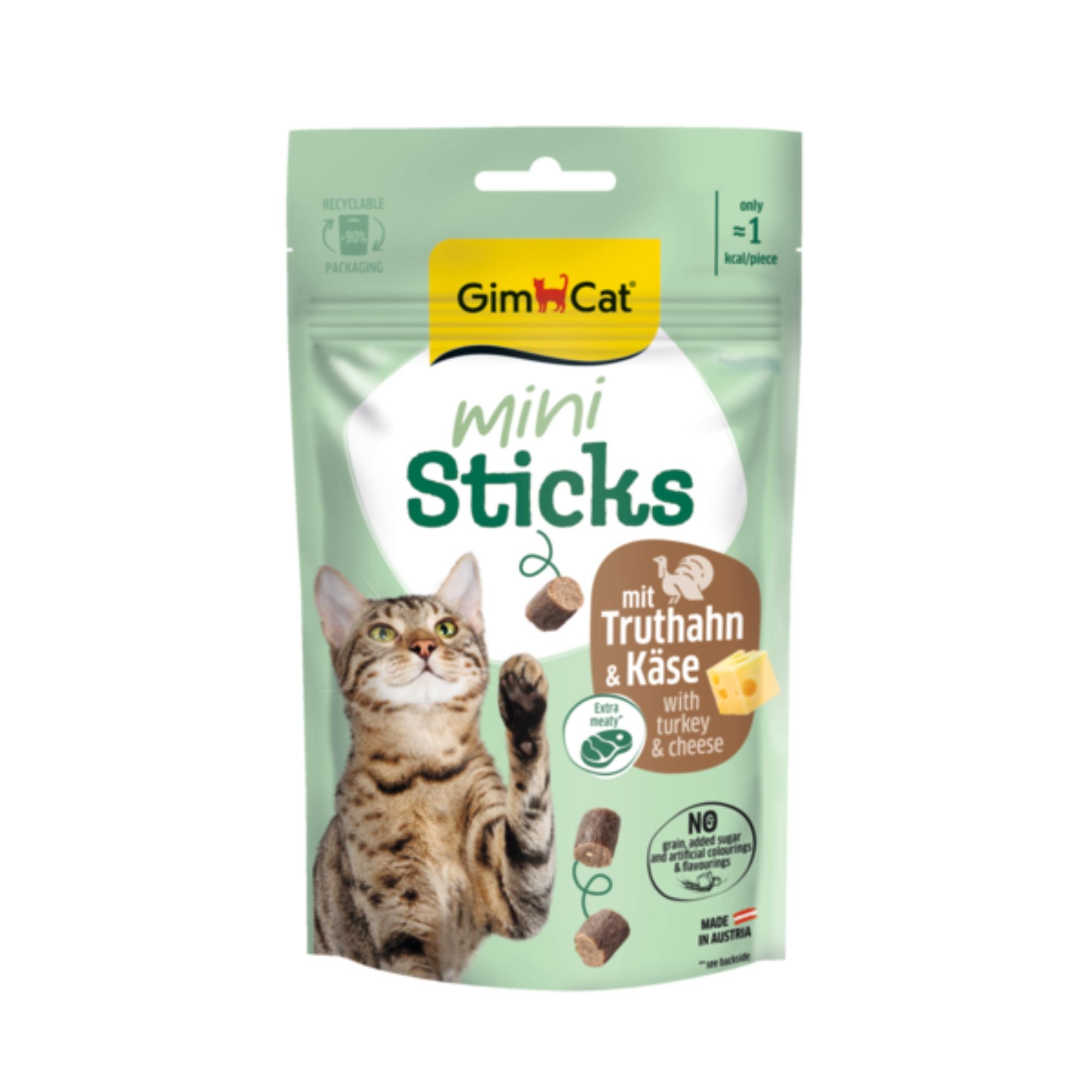 GimCat Mini Sticks Truthahn & Käse Katzensnack, 50 g