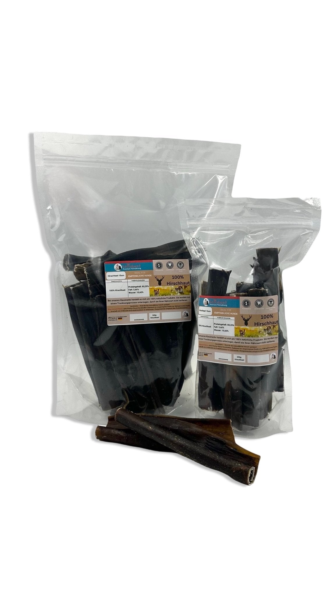 Hirschhaut, 100% natürlich und schonend getrocknet in Deutschland. 15 cm - Kallisbest