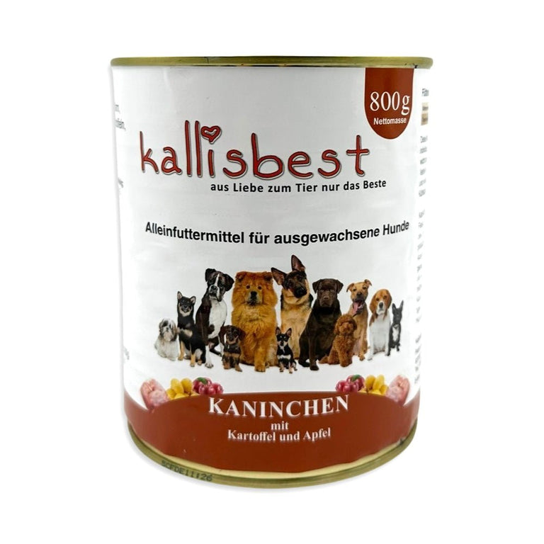Kaninchenfleisch Dosen, alle Sorten für Hunde - Kallisbest