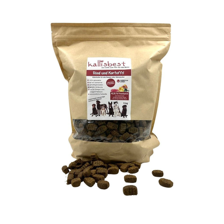 Rind mit Kartoffel Große Kroketten für Hunde - Kallisbest